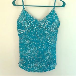 Blue cotton camisole top